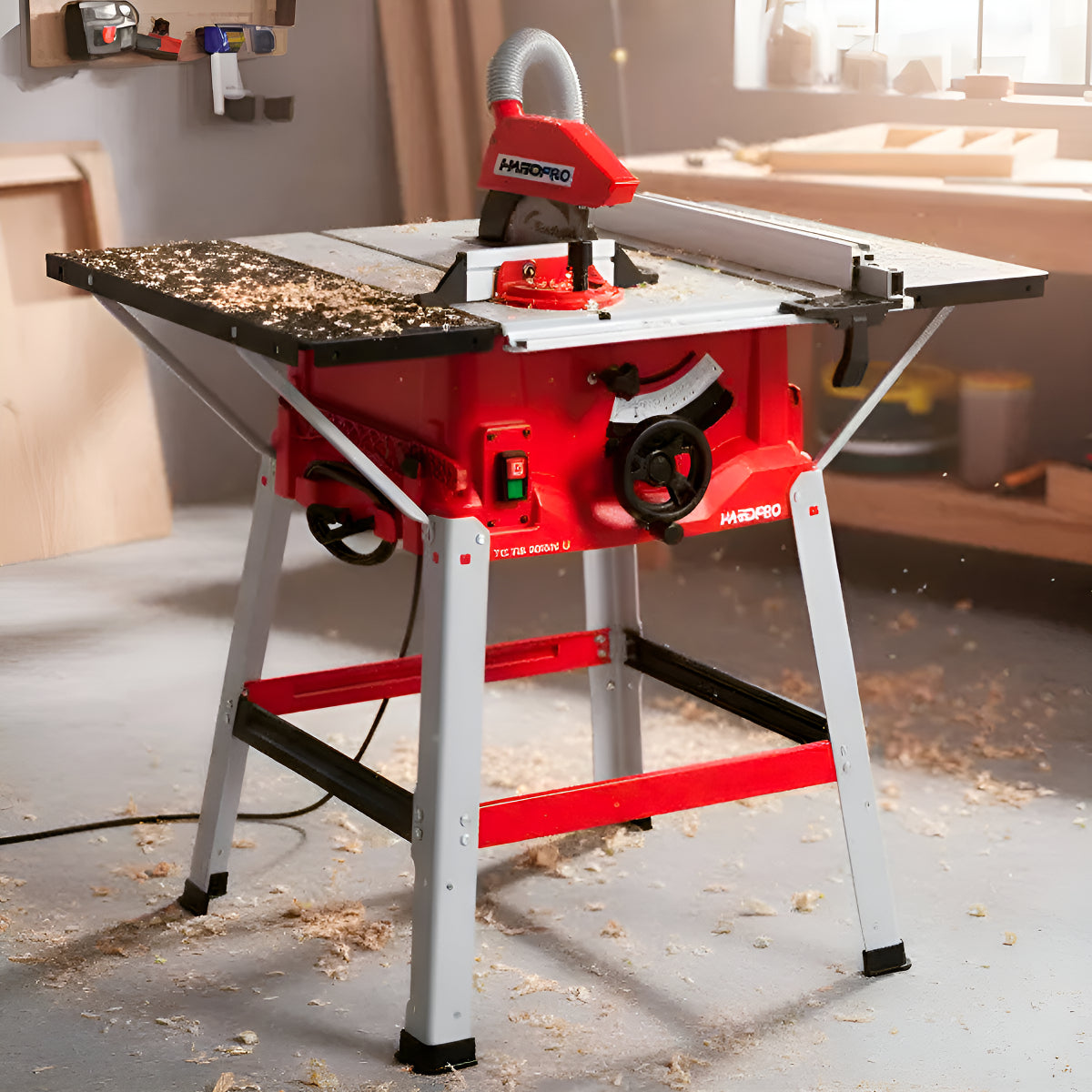 Sierra De Banco Vertical Mesa Herramienta De 2400w 4500rpm Con Disco 254mm