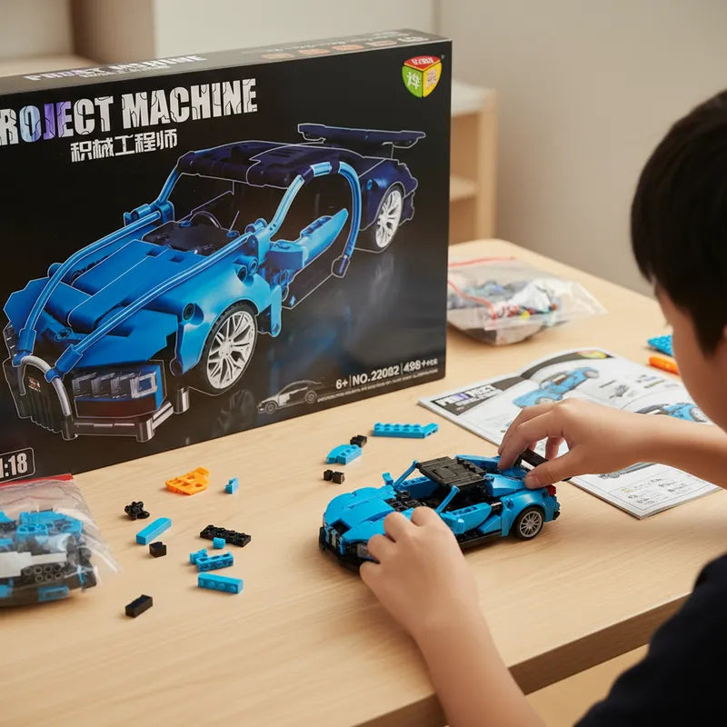 Auto Bloques Construcción Bugatti De 482 Piezas Armable Juguete Niños