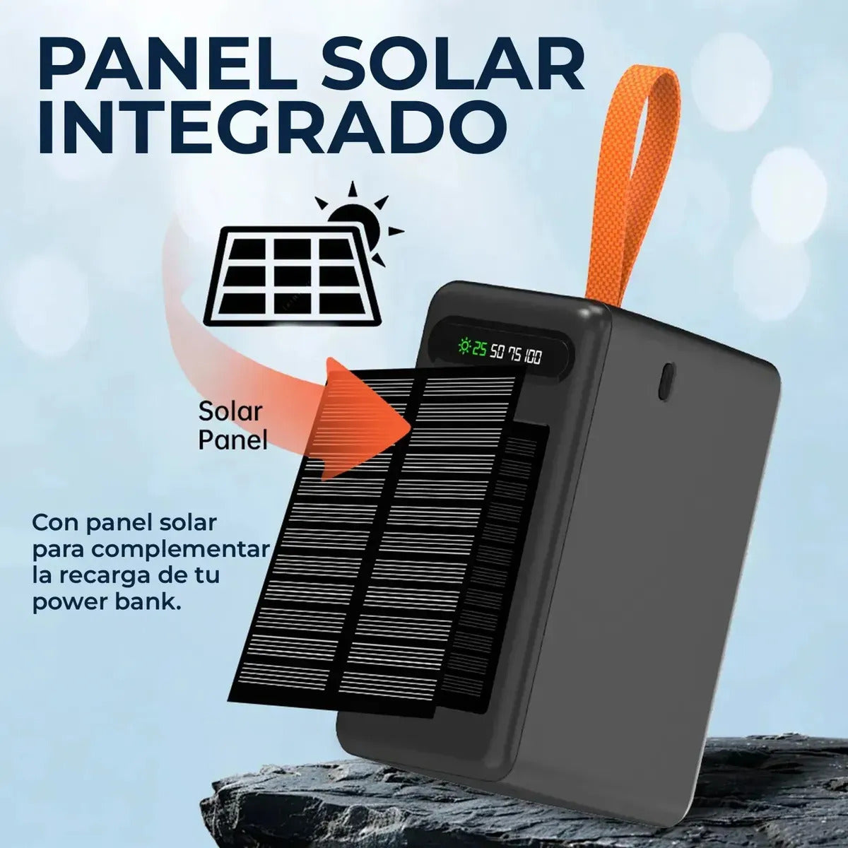 Power Bank Solar 80.000mah Bateria Portatil  Carga Rapida 22.5w
