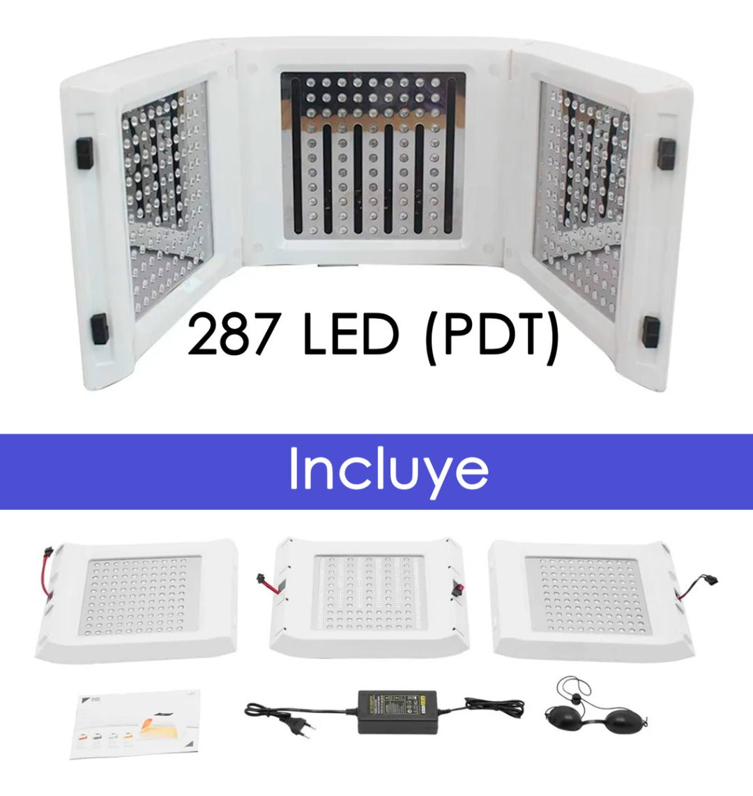 Lampara Cabina Fototerapia Facial De 7 Colores Con Lentes Y Con 287 Leds