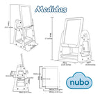 Pizarra Dibujo Para Niños Y Mesa De Trabajo De 4 Niveles Rosa Nubo