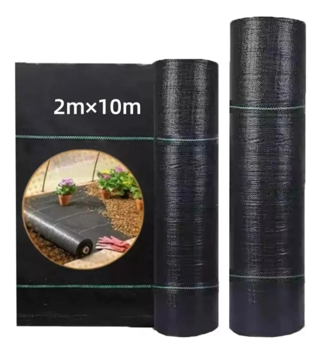 Malla Antimaleza 2x10 Mts Tela Rollo Ground Cover Planta