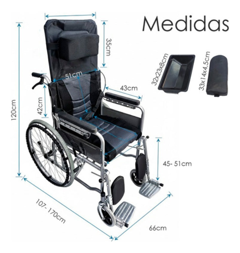 Silla De Ruedas Neurologia Con Inodoro Reclinable Neurologica