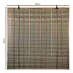 Cortina De Bambú Persiana Roller Bicolor 180x180cm Con Diseños