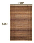 Cortina Bambú Persiana Bicolor 90x150cm Roller Con Diseños