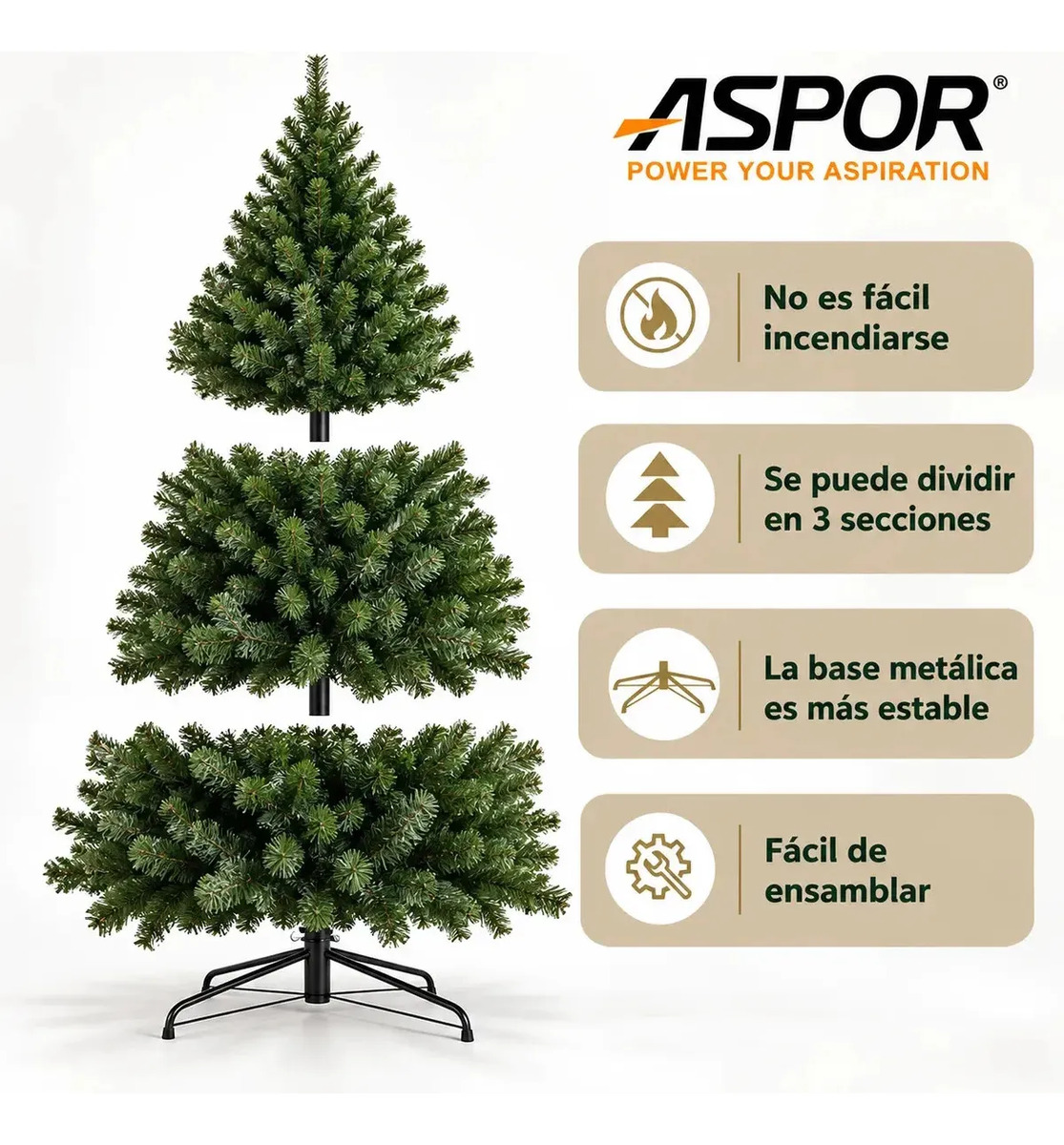 Arbol De Navidad Artificial 210cm Verde Con Luces