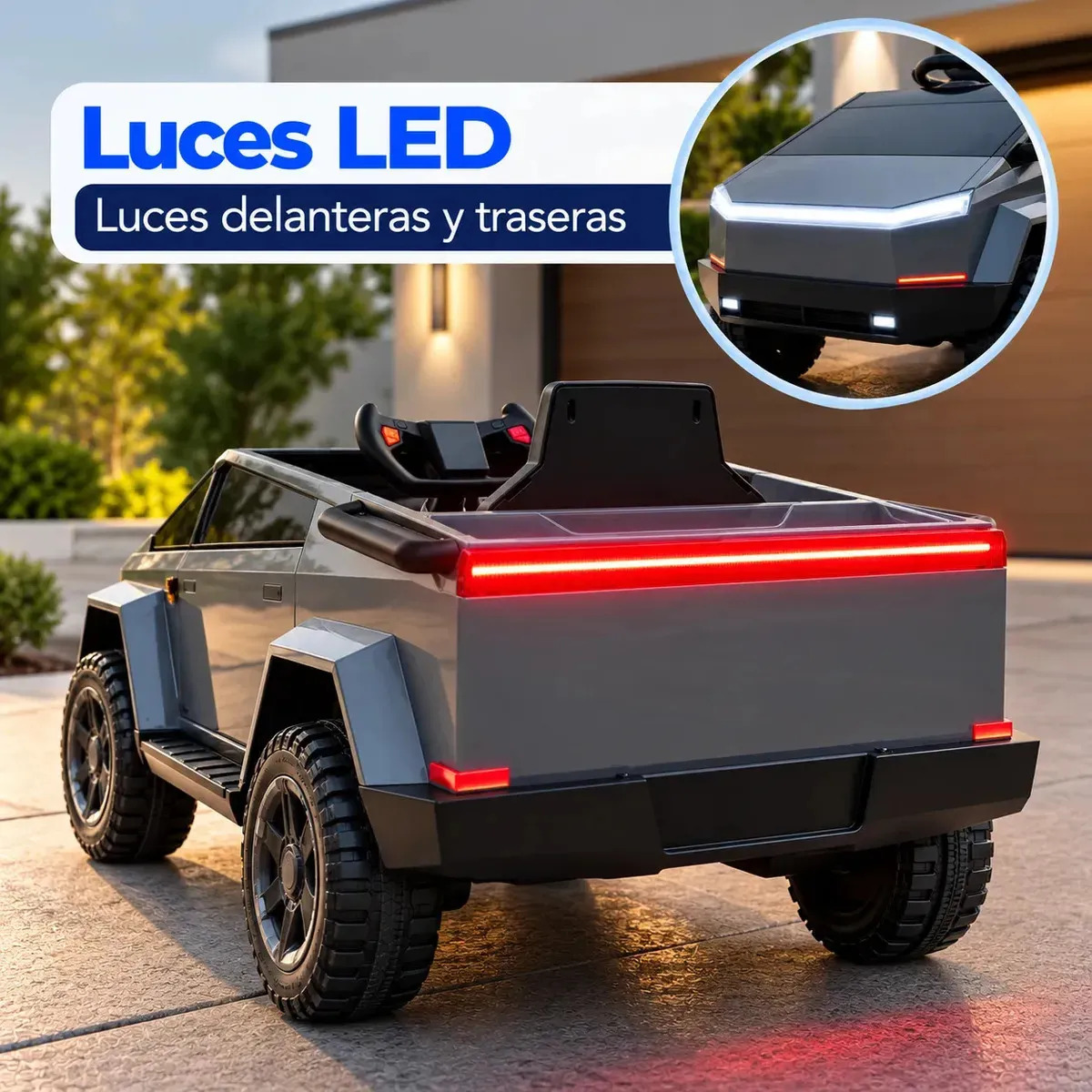 Auto Electrico Infantil Montable Tipo Tesla Cybertruck 12v