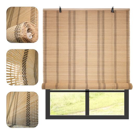 Cortina Bambú Fino Persiana Roller Enrollable 120x180cm