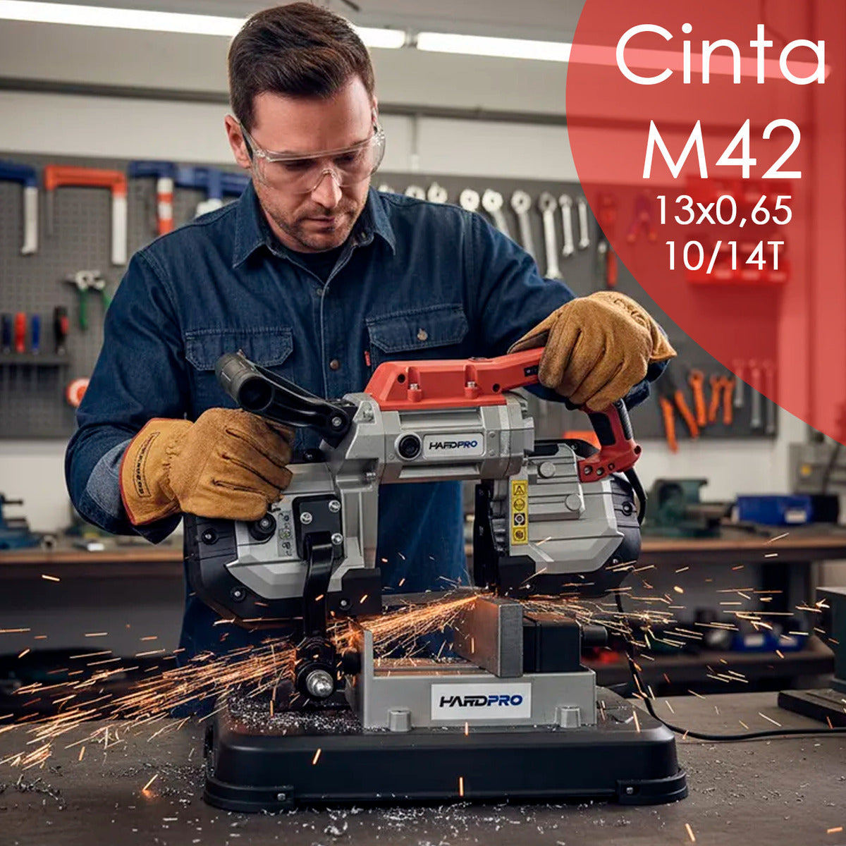 Sierra Cinta Corte Profundo Portatil 1600w Con Base