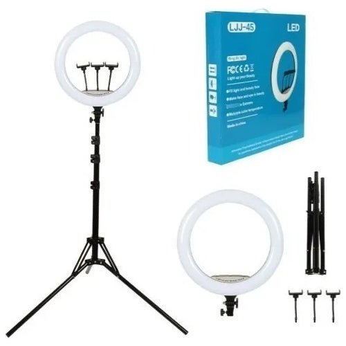 Aro Luz Led Dimeable 55w De 45cm Fria/calida Con Tripode