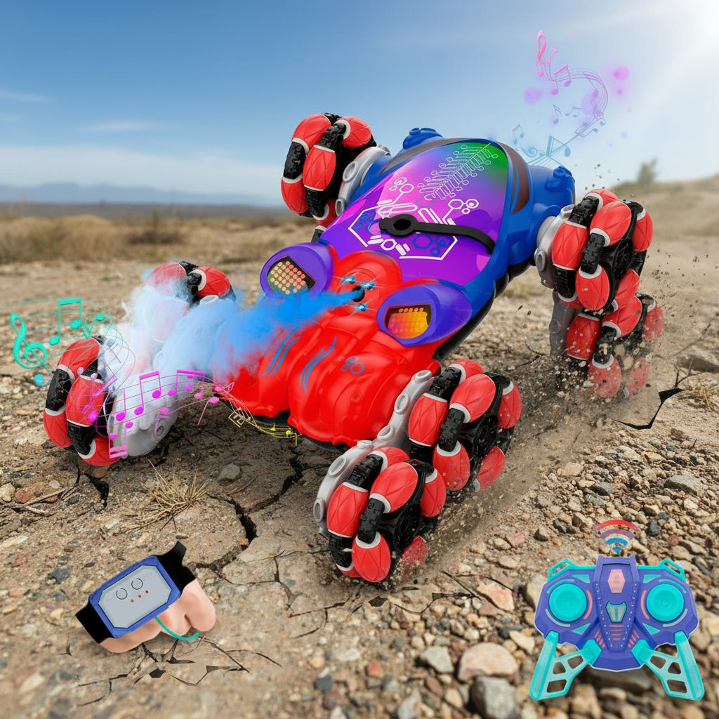 Auto Control Remoto Escalador Octopus Luces Sonido 360°