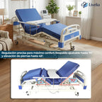 Cama Clínica Electrica Livelia Con Colchon Soporta Hasta 260kg Bandeja Auxiliar 5 Posiciones