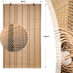 Cortina De Bambú Fino Persiana Roller Enrollable 90x150cm