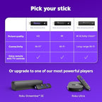 Roku Streaming Stick Plus 2025 4k Hdr Control Voz Tv En Vivo