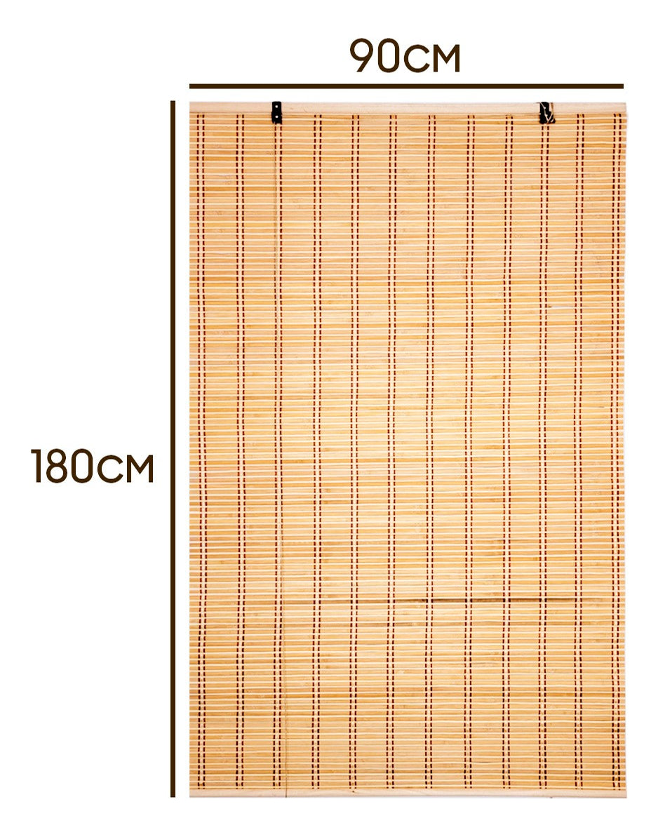 Cortina De Bambú Persiana Roller 90x180 cm Enrollable Unicolor