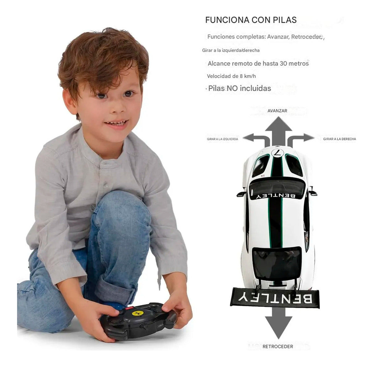 Juguete Auto Control Remoto 1:14 Bentley Continental Gt3