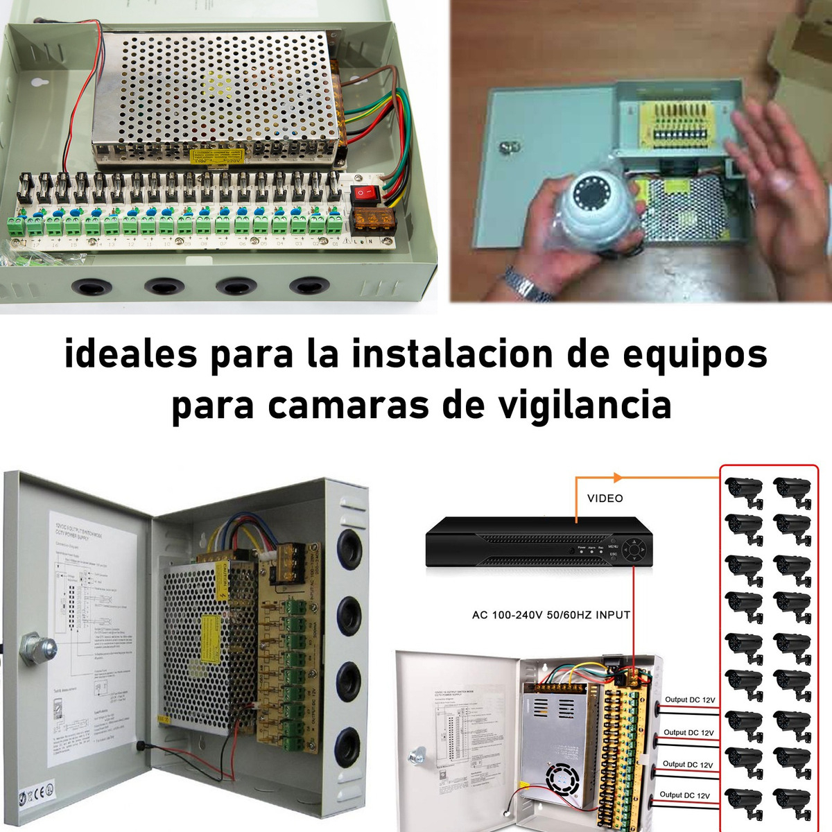 Fuente Poder 12v 10a 120w Transformador 220v Camaras Cinta