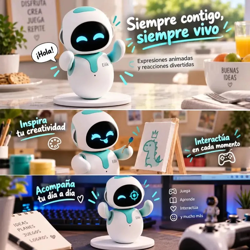 Robot Interactivo Eilik Mascota Con Inteligencia Emocional