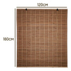 Cortina De Bambú Persiana Roller Bicolor 120x180cm Con Diseños