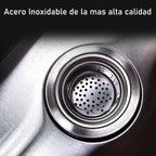 Lavaplatos Premium 100x48Cm Doble Con Lavavasos Y Escurridor