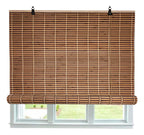 Cortina De Bambú Persiana Roller Bicolor 120x180cm Con Diseños