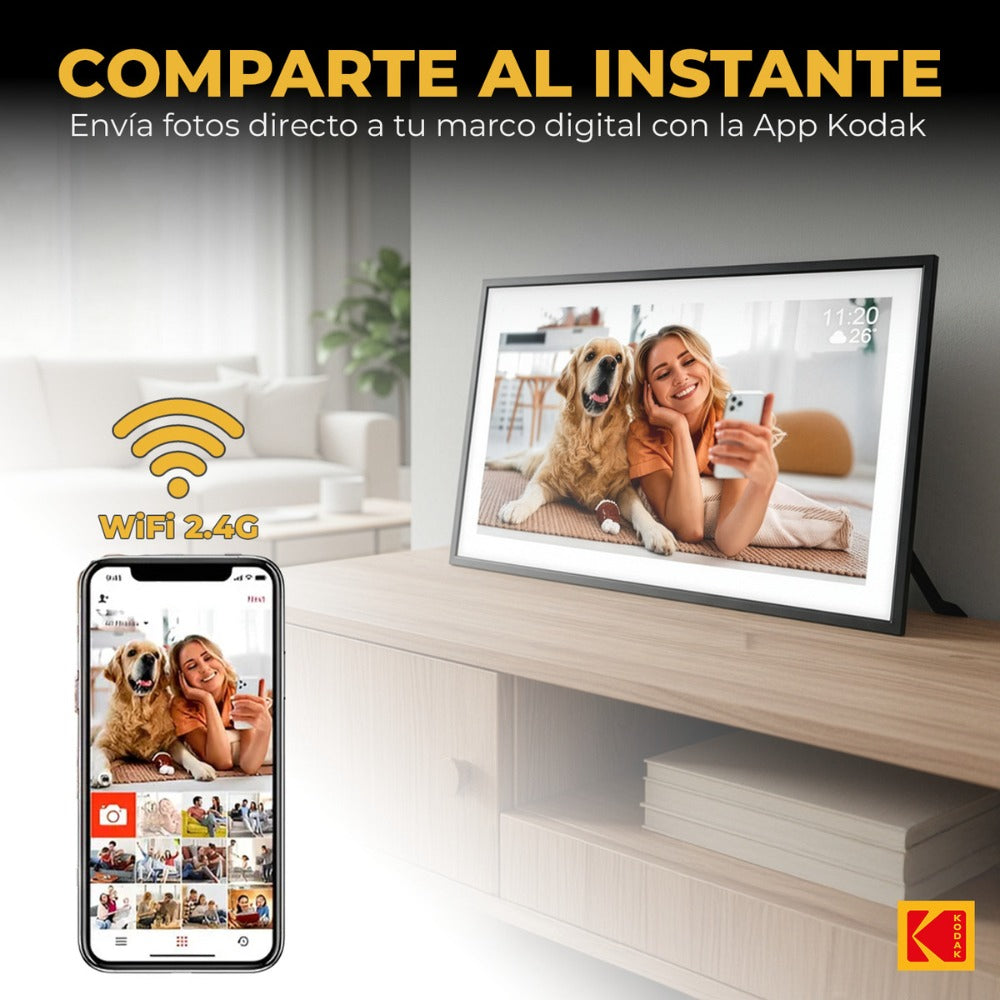 Marco De Fotos Digital Kodak 15.6'' Wifi Pantalla Táctil 32g