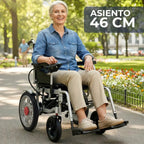 Silla de Ruedas Electrica Plegable con Joystick y Cinturón de Seguridad De 5 Velocidades