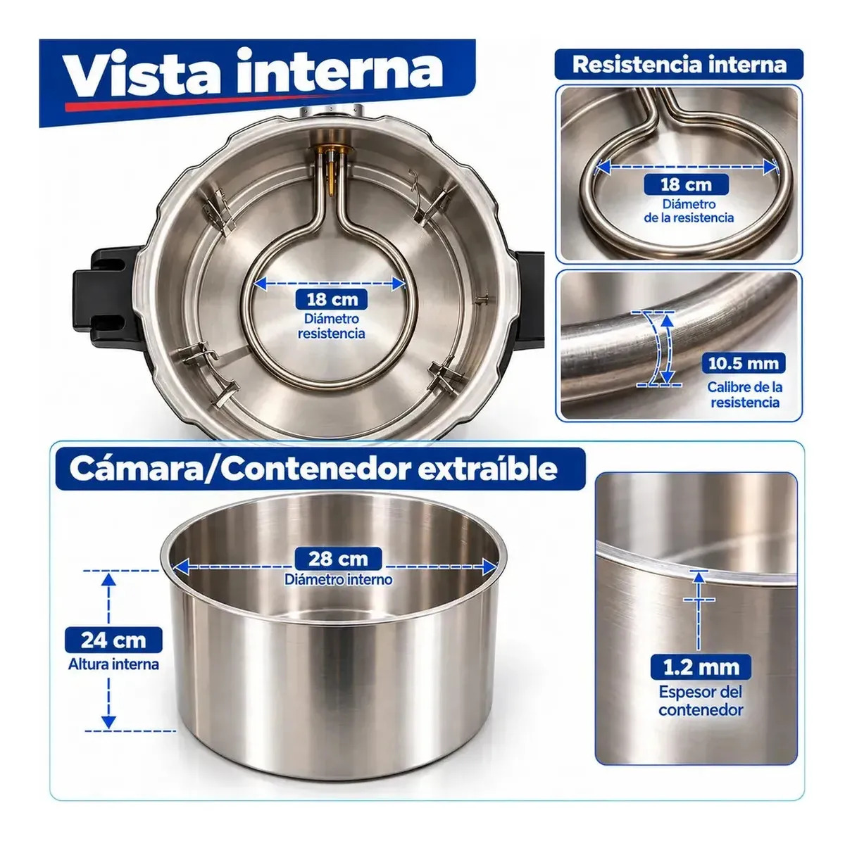 Autoclave Esterilizador Acero Inoxidable Grado Medico 18LT