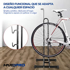Soporte Bicicleta Quick Vertical y Horizontal Acero Negro 24 a 27.5 Pulgadas