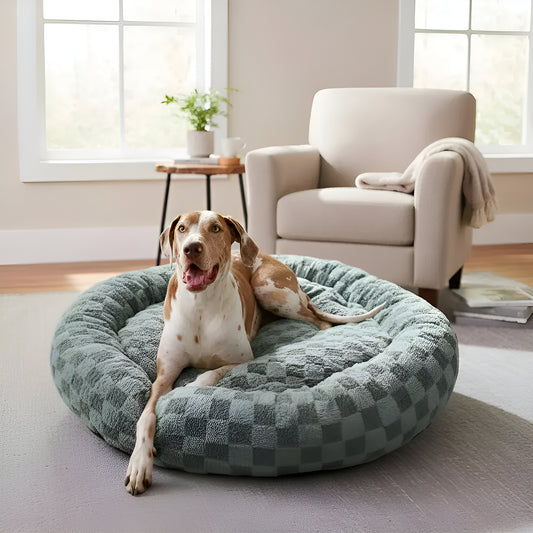 Cama Perro Premium Lavable Polar Redonda 100cm