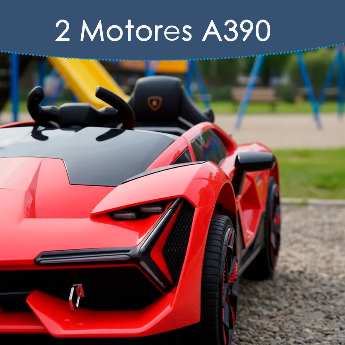 Auto Electrico Montable Lamborghini Con Boton De Reversa Corre 6km/h