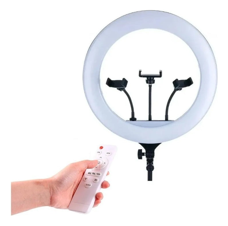 Aro Luz Led Dimeable 55w De 45cm Fria/calida Con Tripode
