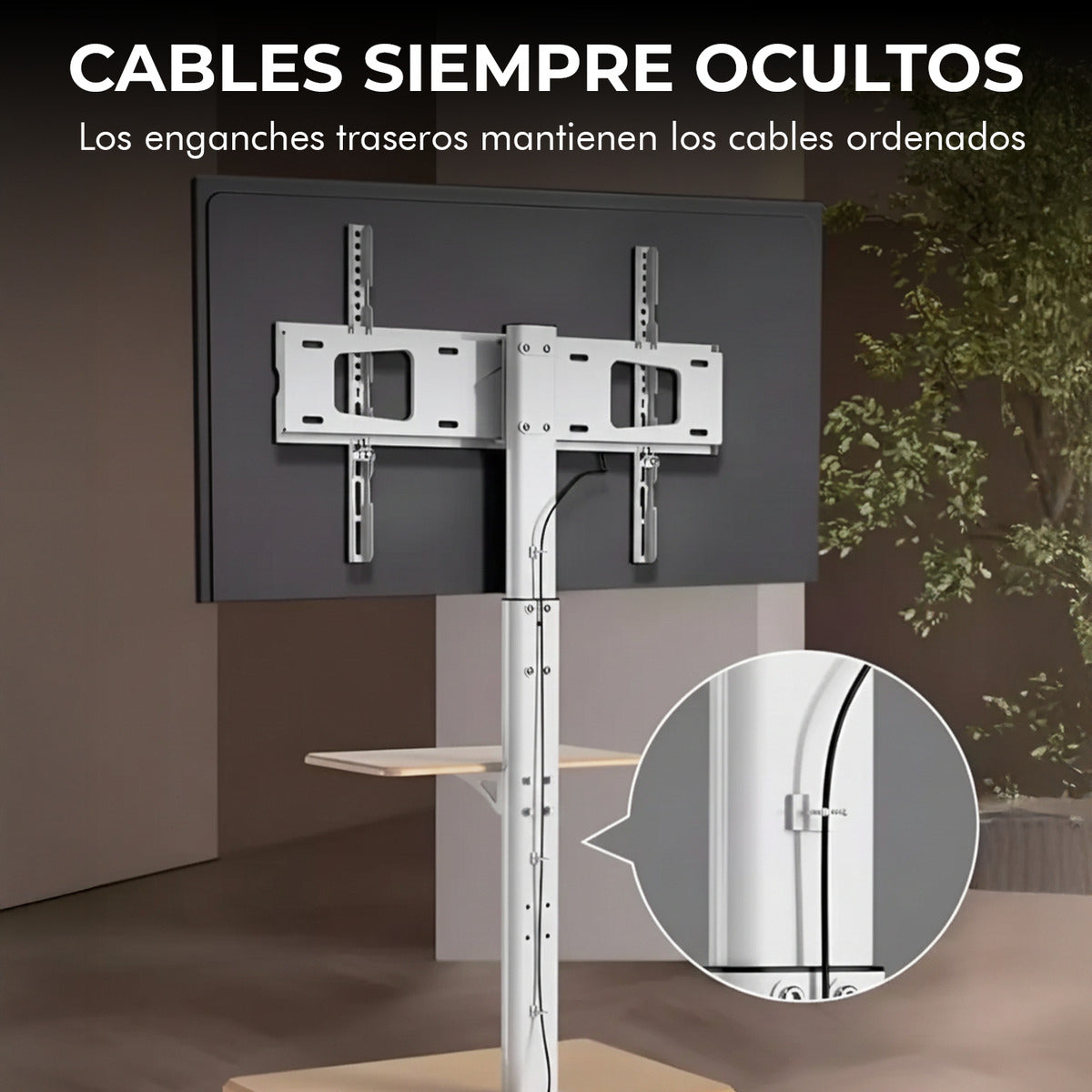 Soporte Pedestal Tv Rack Movil Con Ruedas 32 A 75 Pulgadas