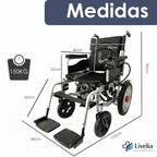 Silla de Ruedas Electrica Plegable con Joystick y Cinturón de Seguridad De 5 Velocidades