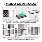 Set 6cajas Organizadoras De Zapatos Apilables Multiuso Beiti