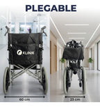 Silla De Ruedas Plegable Con Frenos De 110kg Geriatrica
