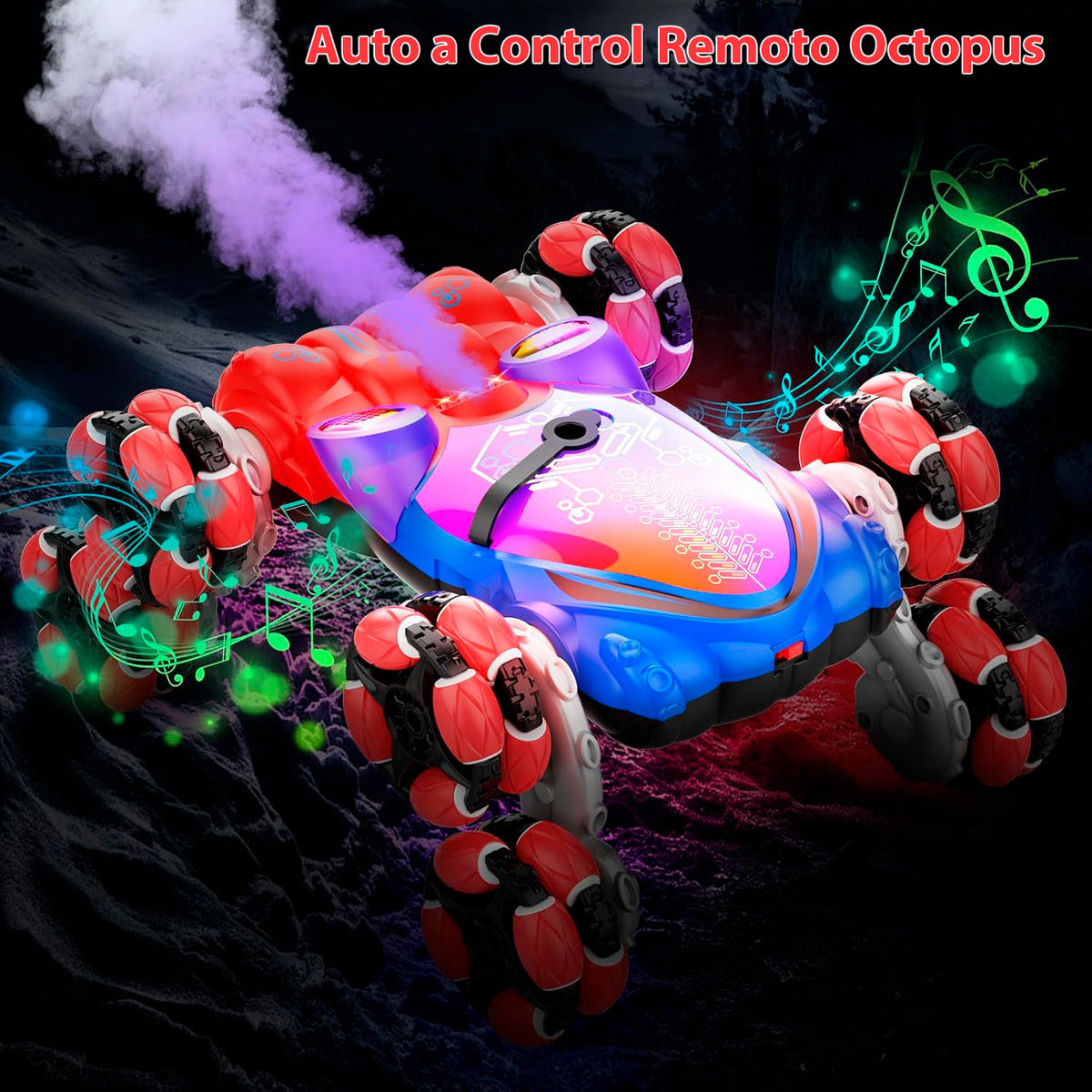 Auto Control Remoto Escalador Octopus Luces Sonido 360°