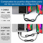 Monitor Portatil 18.5 Pulgadas 120hz Full Hd Con Parlante Y Case Negro