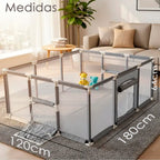 Corral Infantil 3 en 1 Juegos Malla Tela Oxford 180x120cm