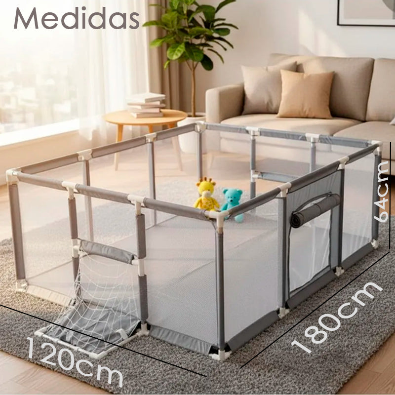 Corral Infantil 3 en 1 Juegos Malla Tela Oxford 180x120cm