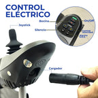 Silla de Ruedas Electrica Plegable con Joystick y Cinturón de Seguridad De 5 Velocidades