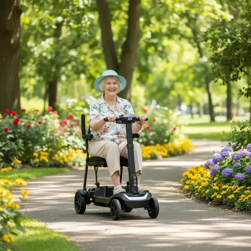 Scooter Silla De Movilidad Electrico Plegable Cuatro Ruedas