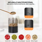 Set Molinillo Sal Y Pimienta Electrico Con Base Usb C