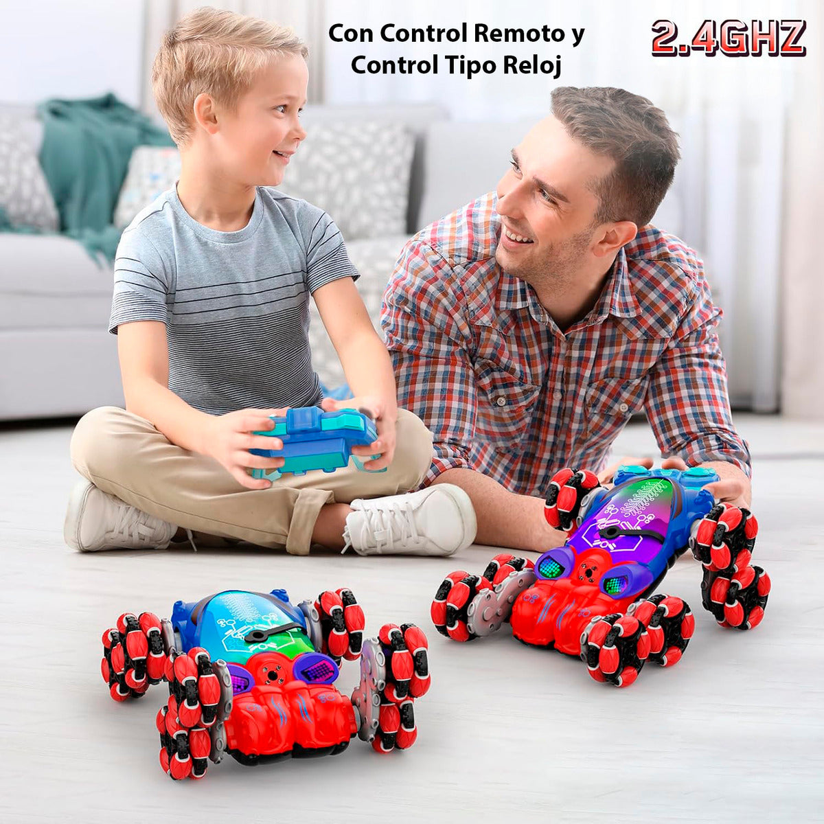 Auto Control Remoto Escalador Octopus Luces Sonido 360°