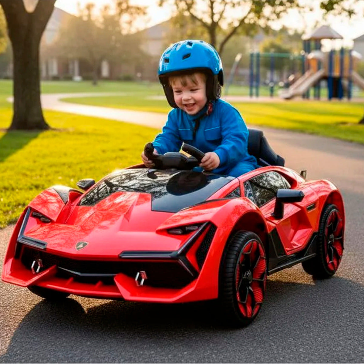 Auto Electrico Montable Lamborghini Con Boton De Reversa Corre 6km/h