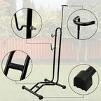 Soporte Bicicleta Quick Vertical y Horizontal Acero Negro 24 a 27.5 Pulgadas
