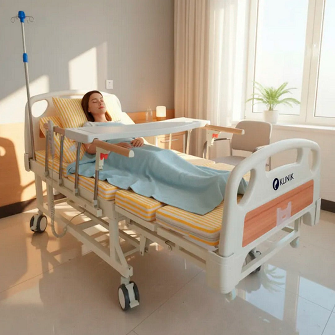 Cama Clinica Catre Electrica Pro 260kg Con Colchon Y Bandeja