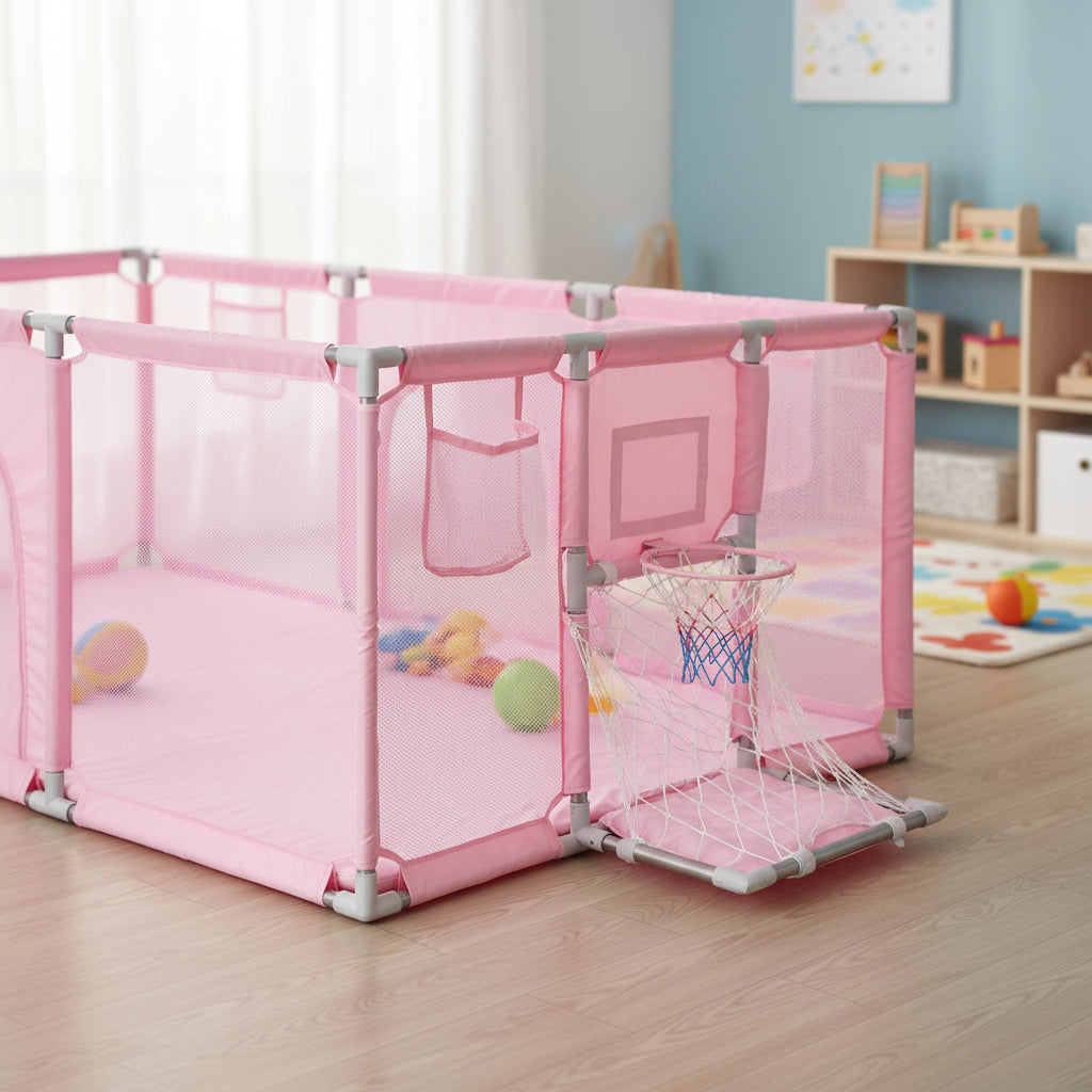 Corral Infantil 3 en 1 Juegos Malla Tela Oxford 180x120cm