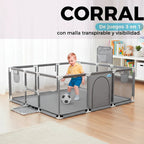 Corral Infantil 3 en 1 Juegos Malla Tela Oxford 180x120cm