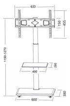 Soporte Pedestal Tv Rack Movil Con Ruedas 32 A 75 Pulgadas